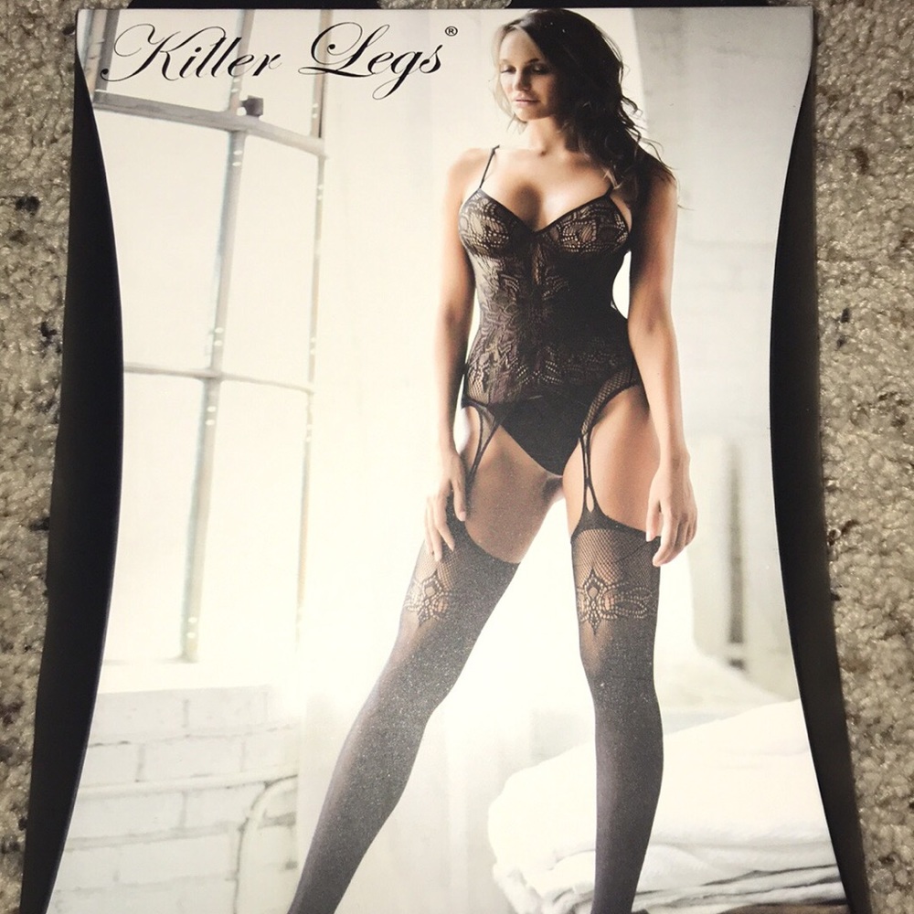 Killer Legs Lingerie top,stockings and panty
